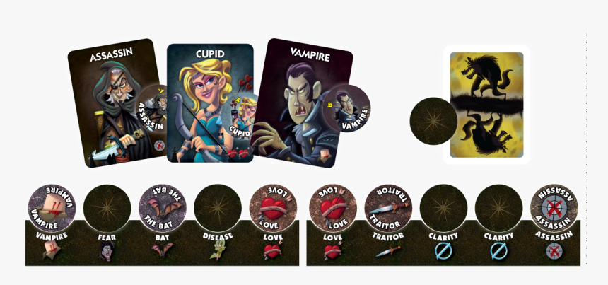 Vamp Sample Cards Marks Marks Board Large - One Night Ultimate Vampire Marks, HD Png Download, Free Download