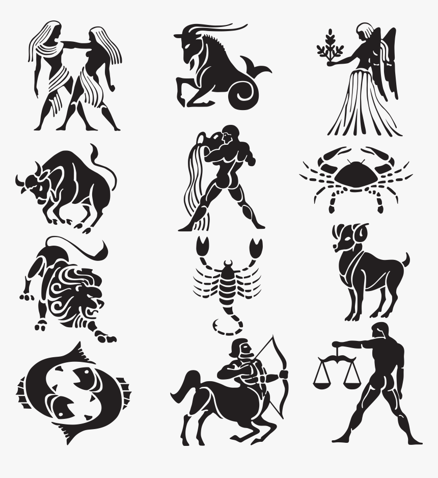 Tattoo Set Chinese Scorpio Sign Astrological Signs - Star Signs Transparent Background, HD Png Download, Free Download