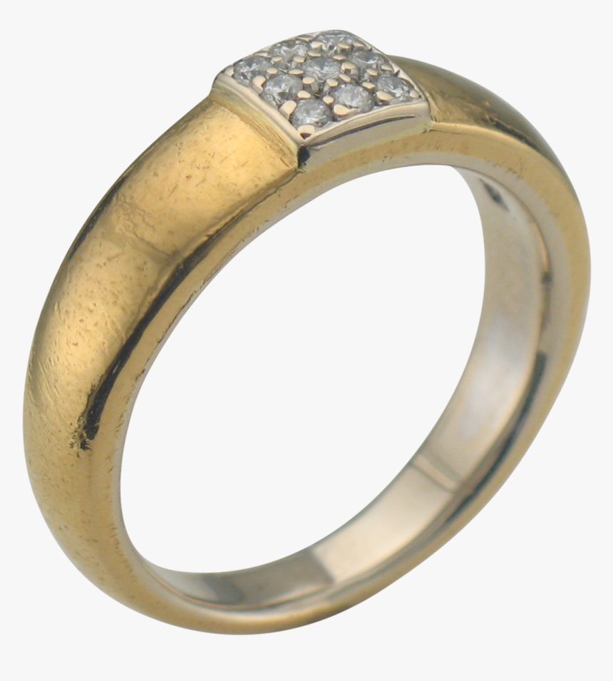 Estate 24k Yellow Gold Diamond Ring, HD Png Download, Free Download