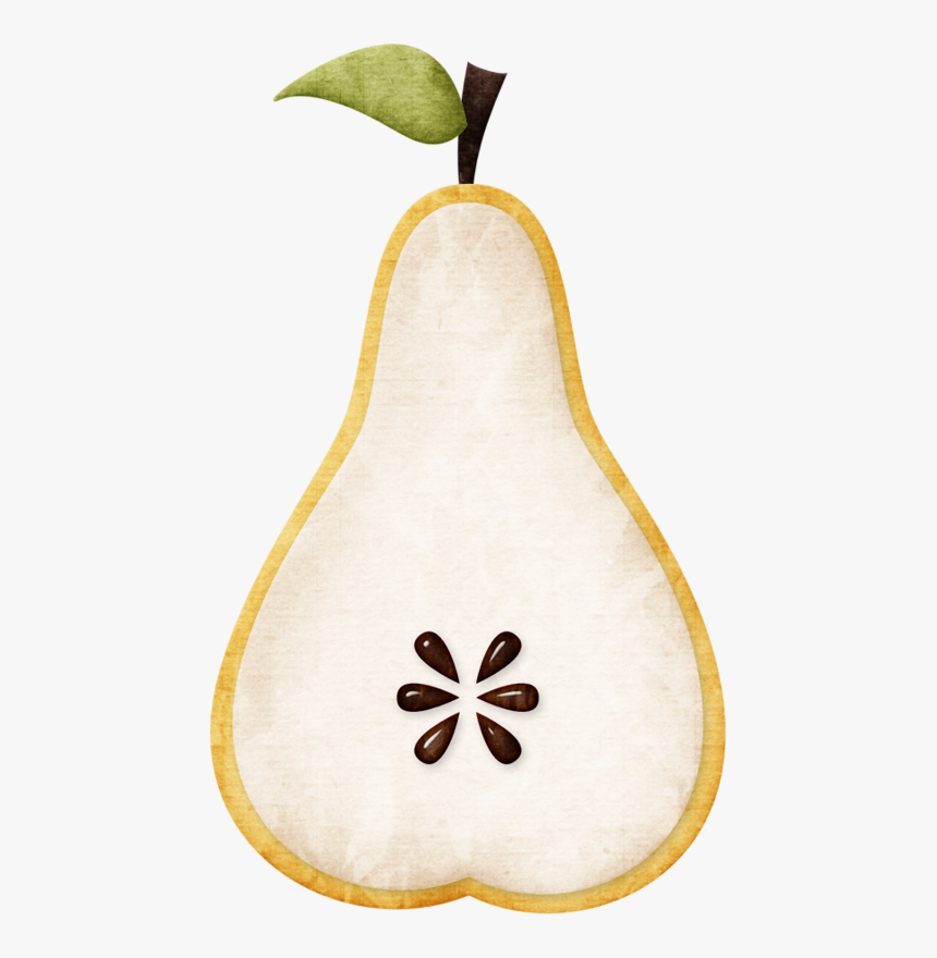 Transparent Pear Clipart - Pear Half Png, Png Download, Free Download