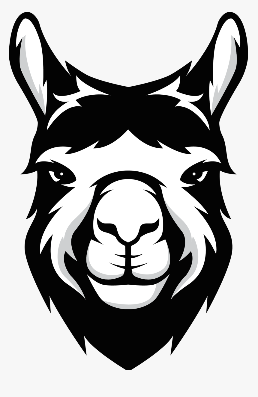 Llama Face Clipart Black And White, HD Png Download, Free Download