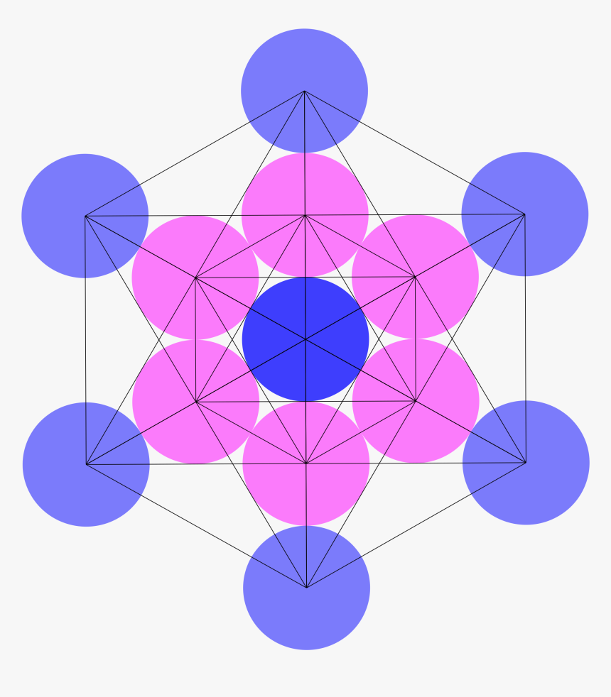 Metatron Cube Tangent Circles - Circle, HD Png Download, Free Download