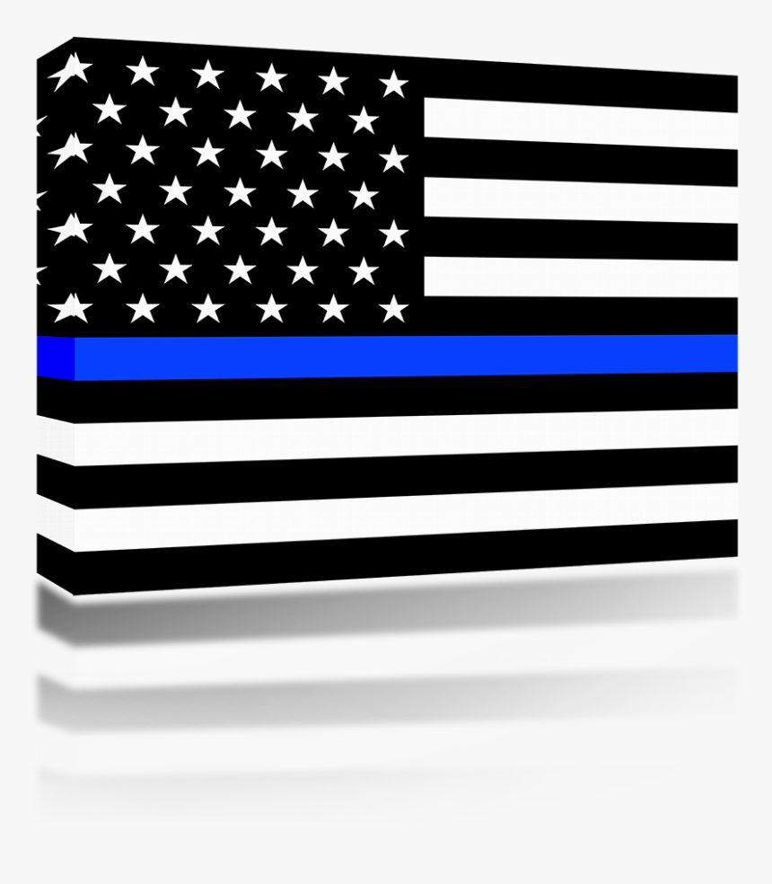 Police Flag Blue Line - Black And White Flag Clipart, HD Png Download, Free Download
