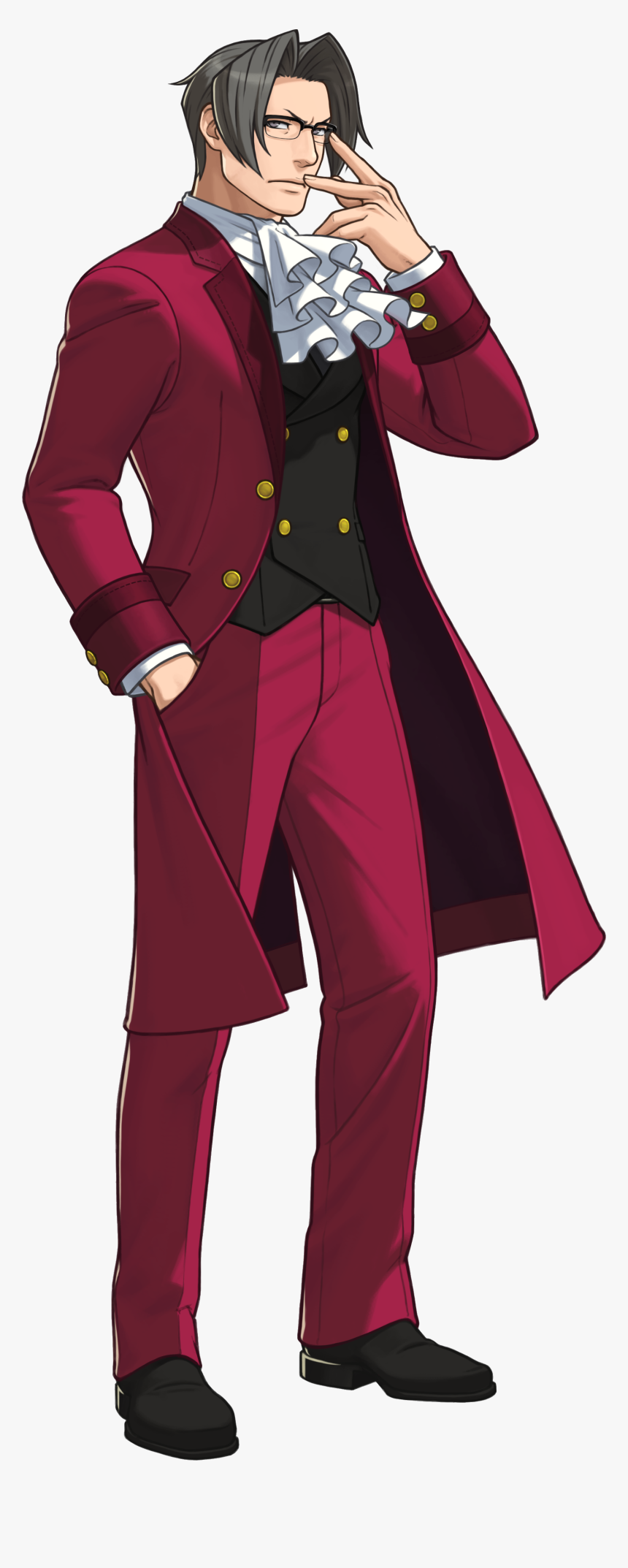 Miles Edgeworth - Ace Attorney Edgeworth Png, Transparent Png, Free Download