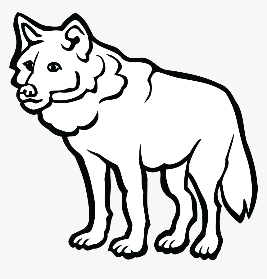 Wolf Collection Of Free Did Clipart On Ubisafe In Transparent - Wolf Black And White Clipart, HD Png Download, Free Download