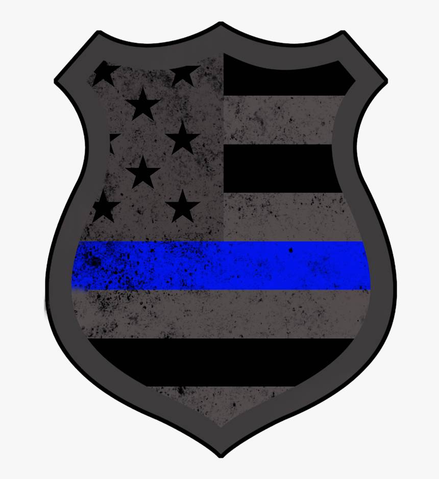 Blue Line Police Shield Clipart, HD Png Download, Free Download
