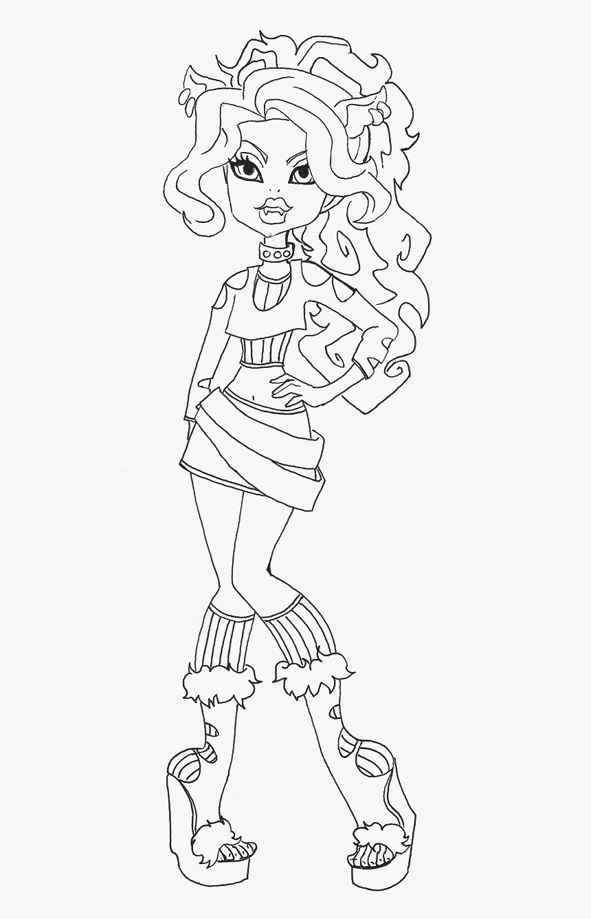 Clawdeen Wolf Monster High Coloring - Clawdeen Wolf Monster High Coloring Pages, HD Png Download, Free Download