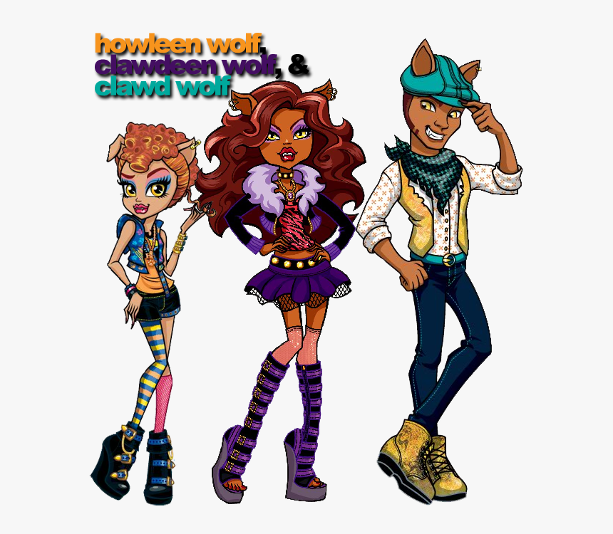 Wolf Siblings - Howleen Wolf And Clawdeen Wolf, HD Png Download, Free Download