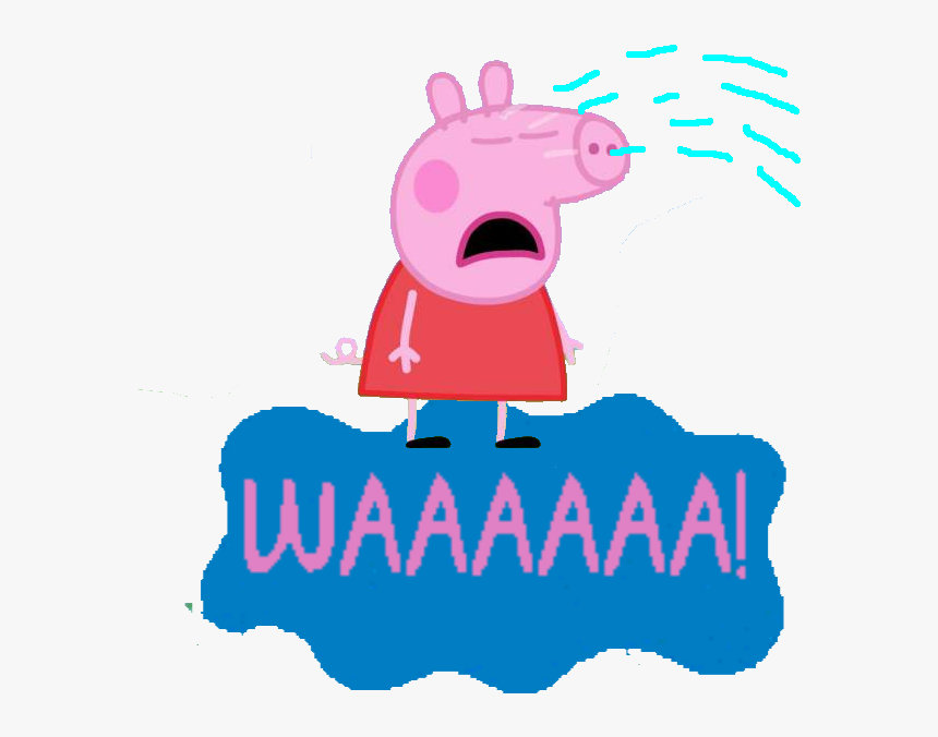 Sad Pig Png - Waaaaaa Vs Peppa Pig, Transparent Png, Free Download