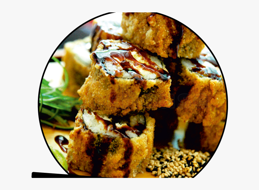 Sake Tempura Hot Roll - Dish, HD Png Download, Free Download