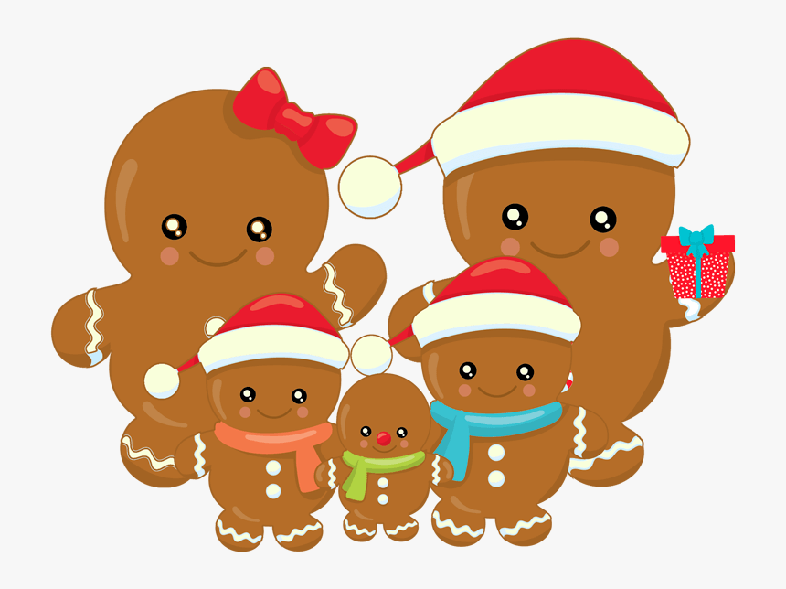 Clipart Girl Gingerbread - Clipart Gingerbread Family Cartoon, HD Png Download, Free Download