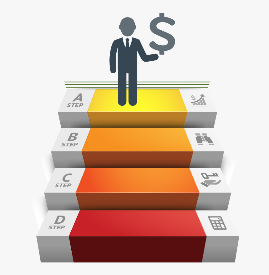 Ladder Of Success Vector Image Png Download - Cartoon Stairs Png, Transparent Png, Free Download