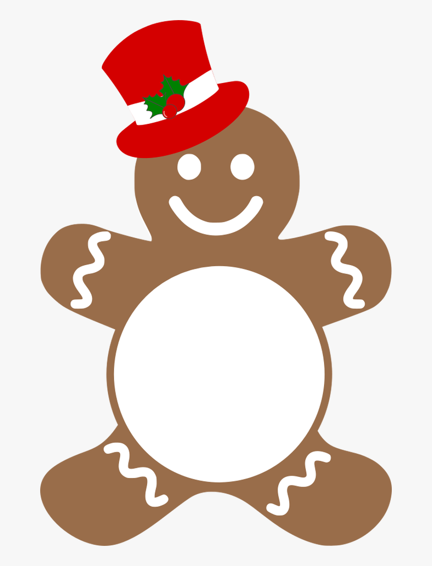 Gingerbread Svg Small - Simple Gingerbread Man Clipart, HD Png Download, Free Download