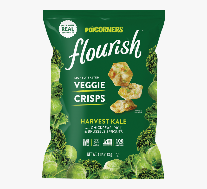 Flourish Harvest Kale - Popcorners Flourish Veggie Crisps, HD Png Download, Free Download