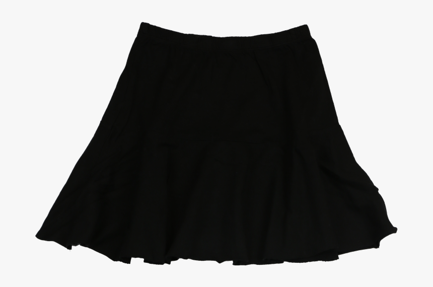 Black Jersey Cotton Holey Slub Ruffle Skirt - Miniskirt, HD Png ...