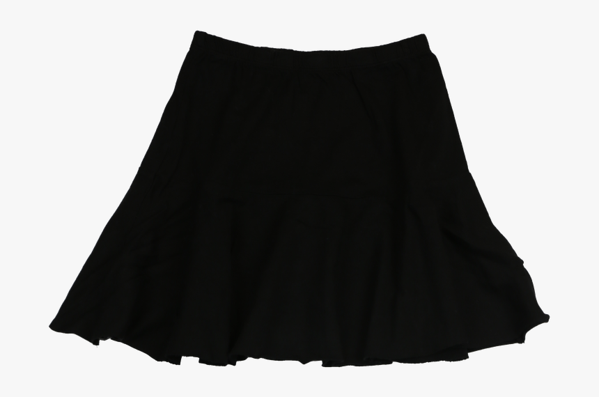 Black Jersey Cotton Holey Slub Ruffle Skirt - Miniskirt, HD Png Download, Free Download