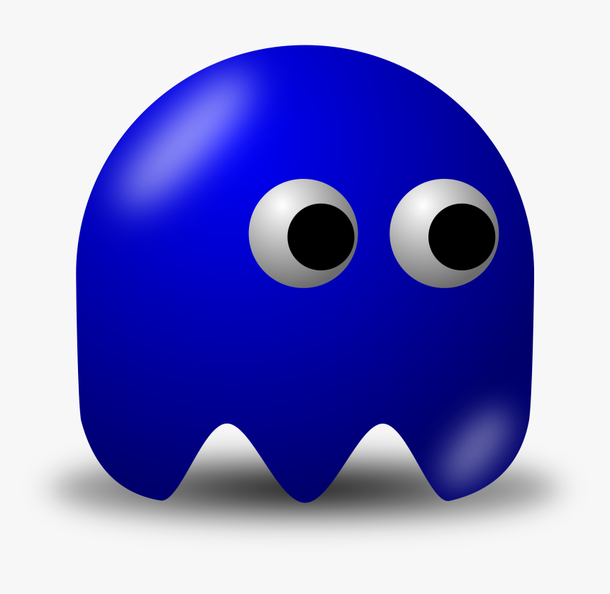 Banner Royalty Free Library Arcade Clipart Pacman Game - Pac Man Dark Blue Ghost, HD Png Download, Free Download