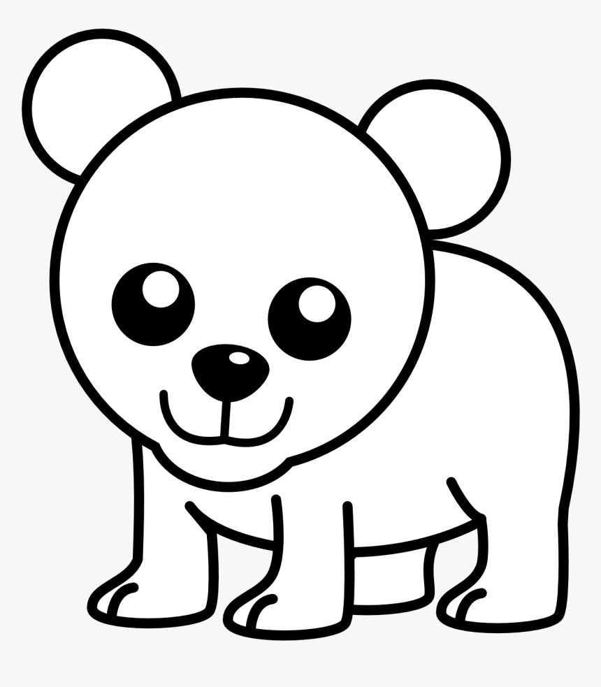 Collection Of Free Panda Simple Download On Ui Ex - Black Bear Easy To Draw, HD Png Download, Free Download