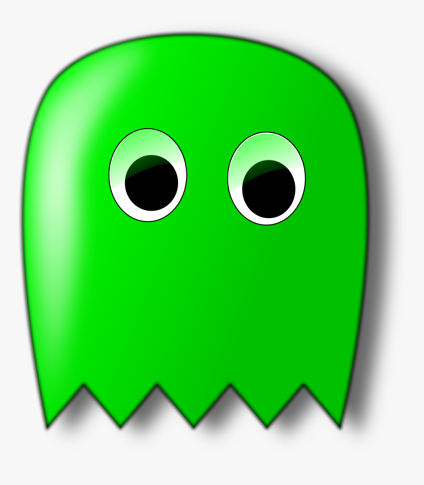 Pacman Green Art 555px Pac Man Ghost HD Png Download Kindpng.