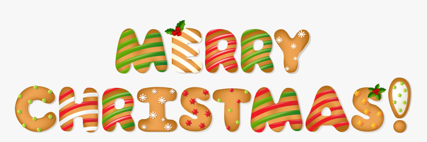 Merry Christmas Gingerbread Style Png Clip Art Image - Merry Christmas Cookies Clip Art, Transparent Png, Free Download