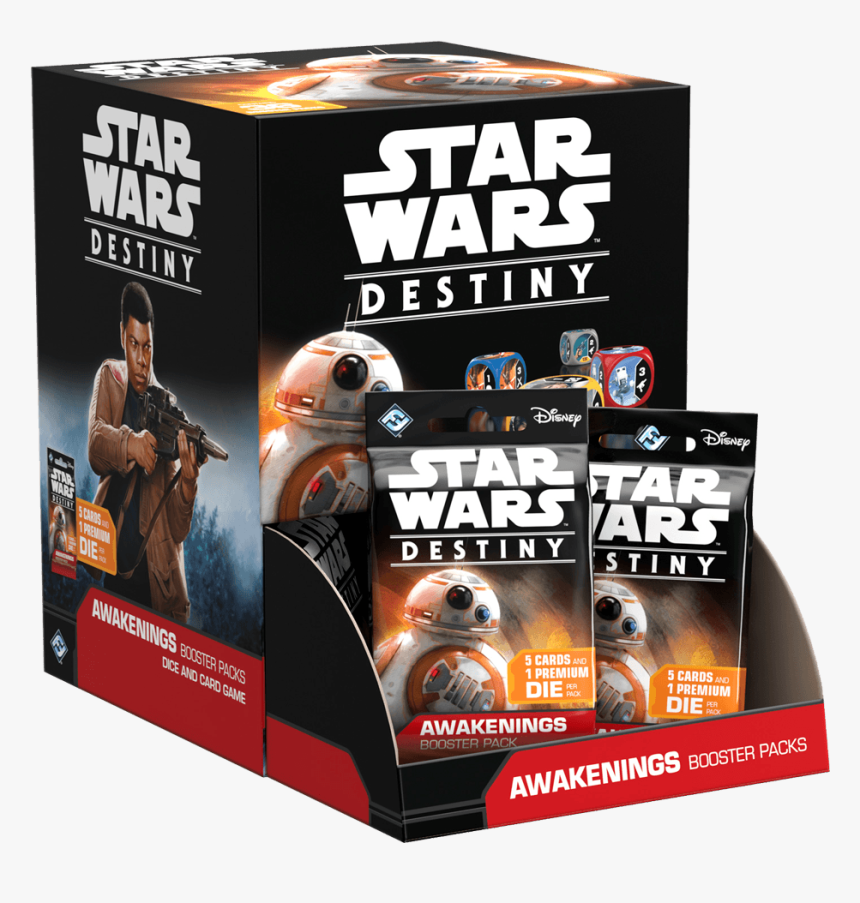Star Wars Destiny Dice Cards - Star Wars Destiny Spirit Of Rebellion Booster Box, HD Png Download, Free Download