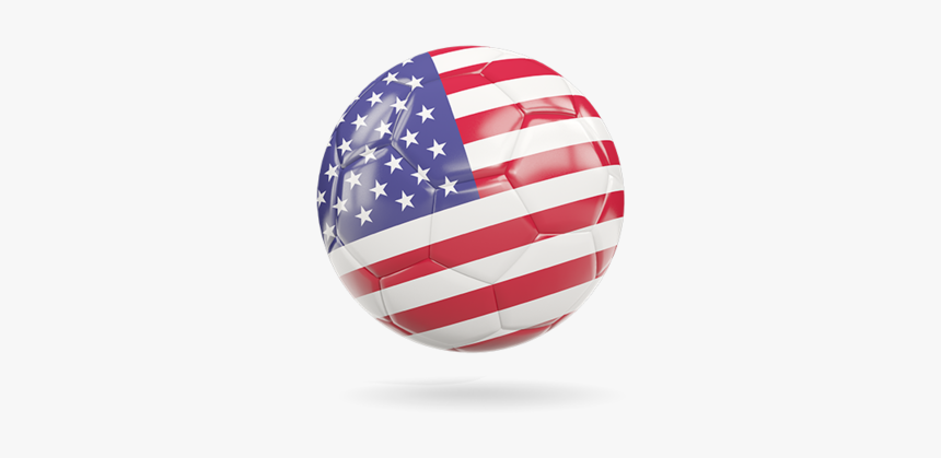 Glossy Soccer Ball - Us Flag Soccer Ball Png, Transparent Png, Free Download