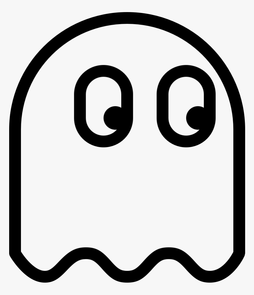 Pacman Ghost Png - Pac Man Black And White, Transparent Png, Free Download