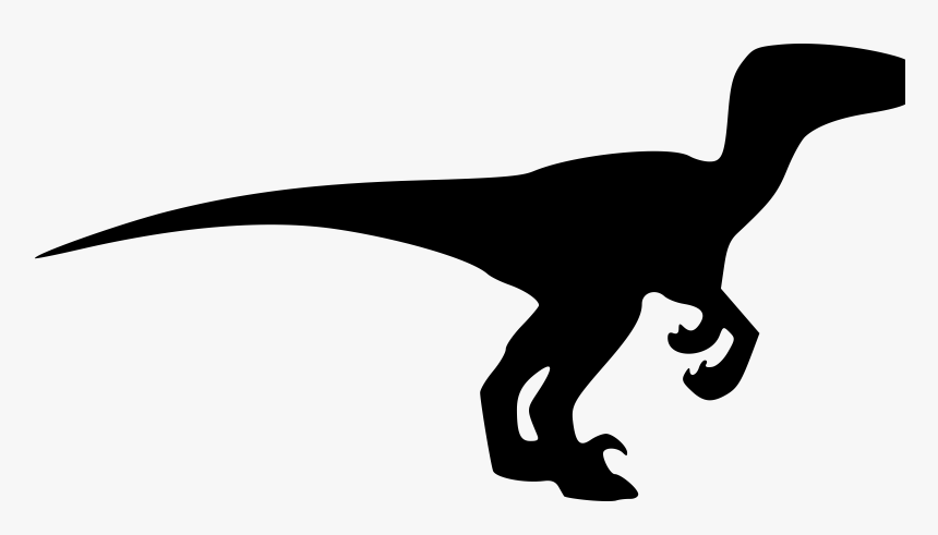 Velociraptor Drawing Dinosaur Silhouette Clip Art - Silhouette Velociraptor Clipart, HD Png Download, Free Download