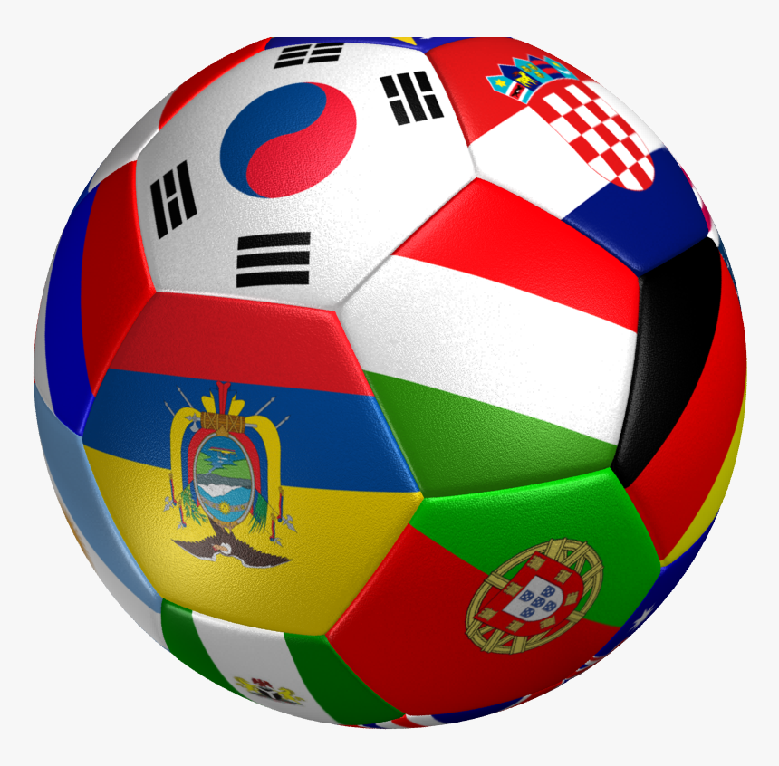 Soccer Ball Flag 3d Model Game Ready - World Cup Ball Png, Transparent Png, Free Download