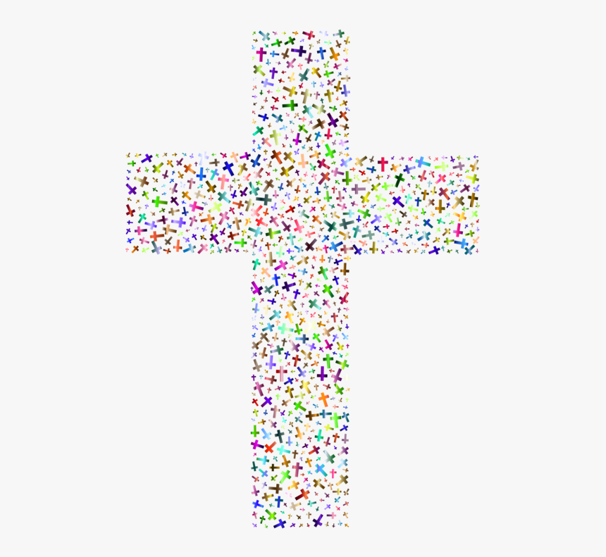 Crucifix Vector Religious Cross - Colorful Cross Png, Transparent Png, Free Download