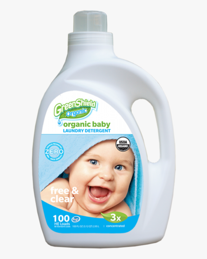 Greenshield Organic Baby Laundry Detergent Baby Powder - Plastic Bottle, HD Png Download, Free Download