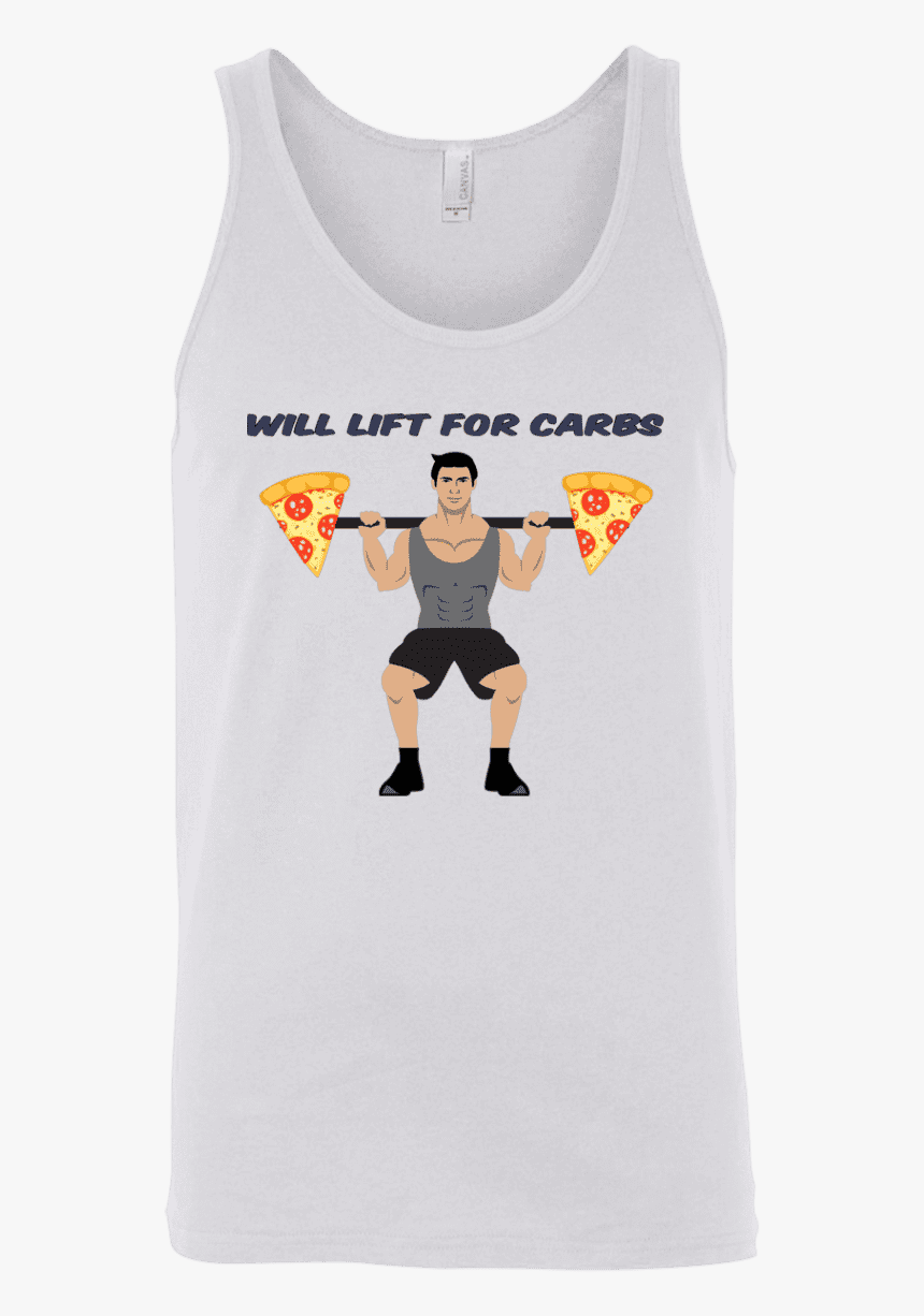 T Shirts White / X Small Will Lift For Carbs Tank Top"
 - Active Tank, HD Png Download, Free Download