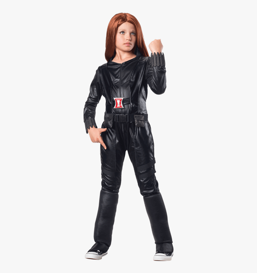 Girls Winter Soldier Black Widow Deluxe Costume - Black Widow Costume For Kids, HD Png Download, Free Download