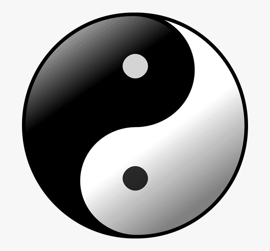 Yin Yang - White And Black Ball, HD Png Download, Free Download