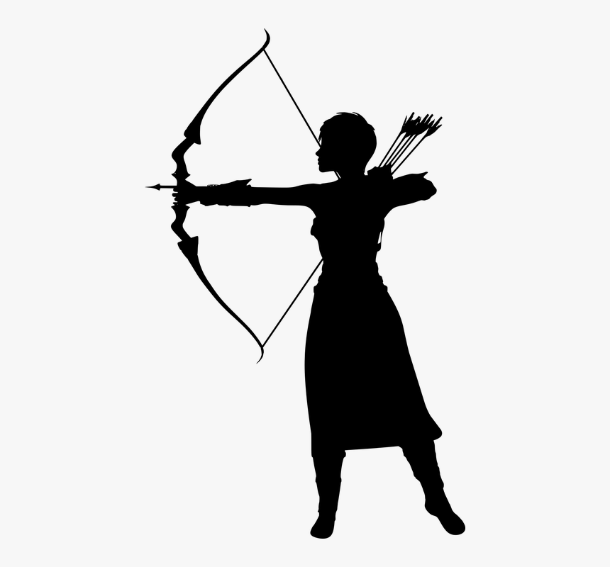 Woman, Artemis, Arrow, Bow, Fantasy, Silhouette, Hunter - Bow And Arrow Artemis, HD Png Download, Free Download