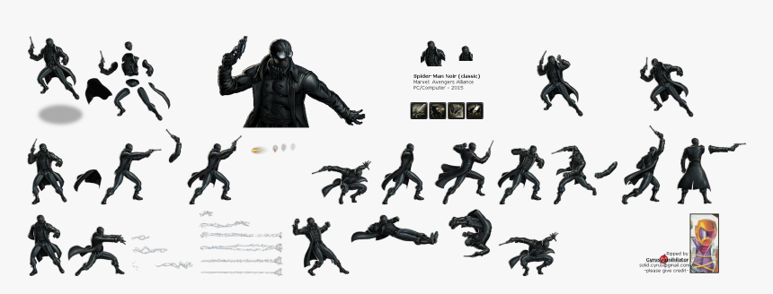 Click To View Full Size - Spiderman Noir Avengers Alliance, HD Png Download, Free Download