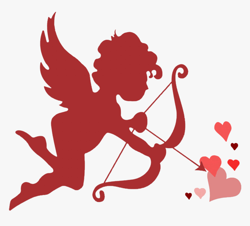 Cupid Bow Arrow Hearts - Cupid Heart With Arrow Png, Transparent Png, Free Download