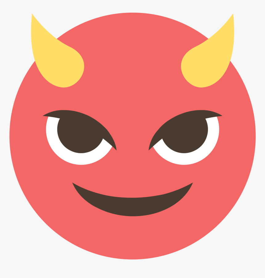 Transparent Demon Emoji Png - Red Transparent Devil Emoji, Png Download, Free Download