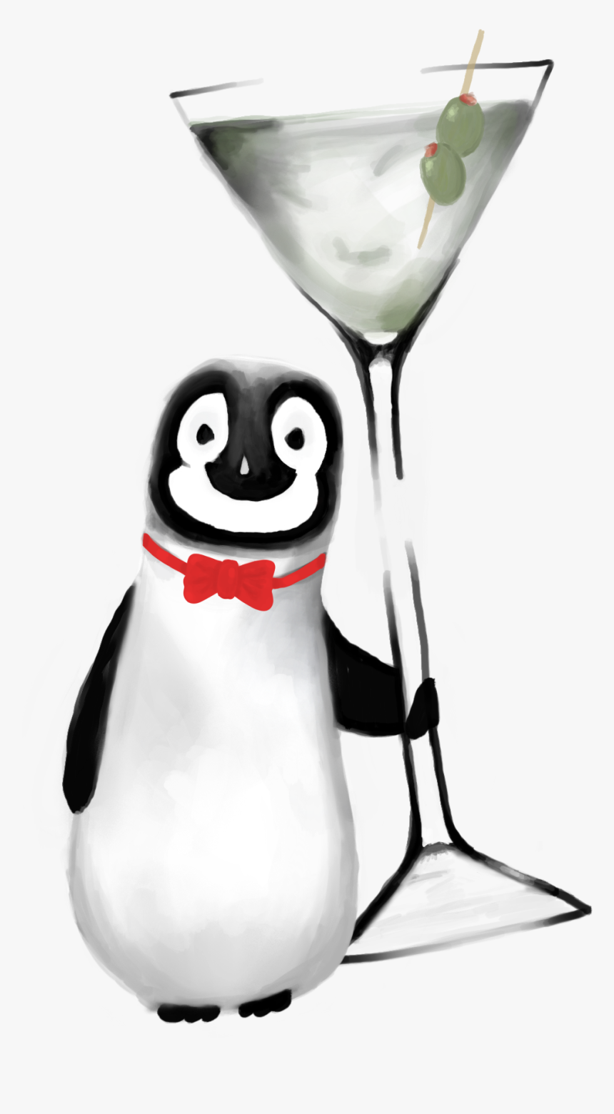 Penguin With Champagne Png Transparent, Png Download, Free Download