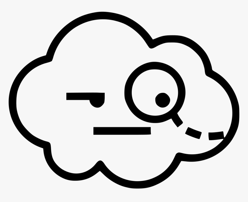 Cloud Evil Genius - Cloud With Face Png, Transparent Png, Free Download