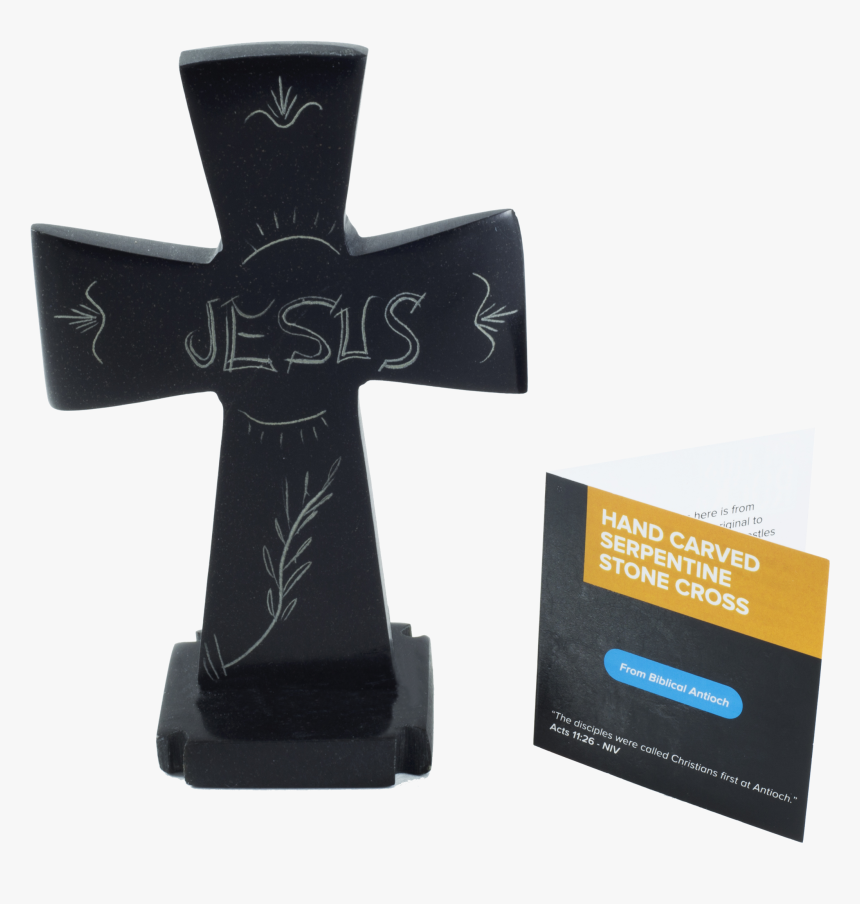 Table Top Hand Carved Serpentine Stone Cross - Cross, HD Png Download, Free Download