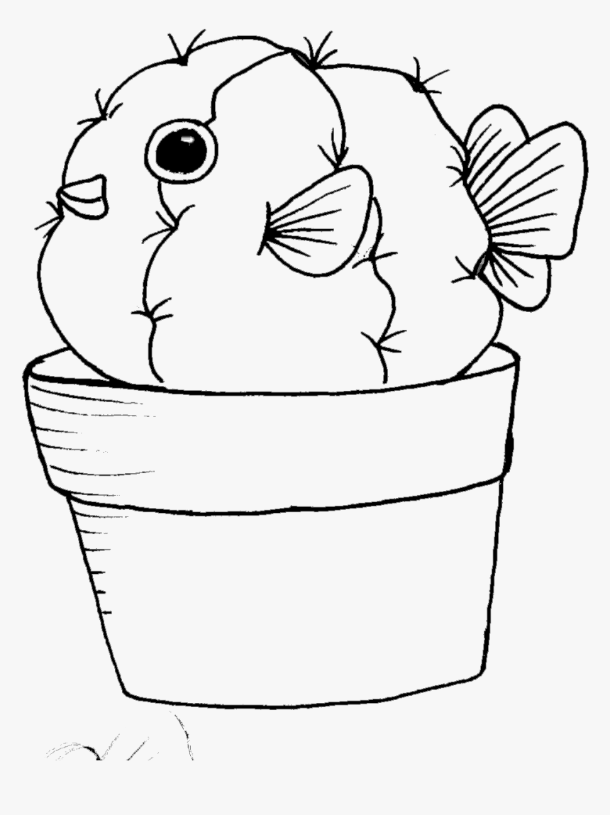 Clip Art Puffer Fish Drawing - Puffer Fish Drawing, HD Png Download, Free Download