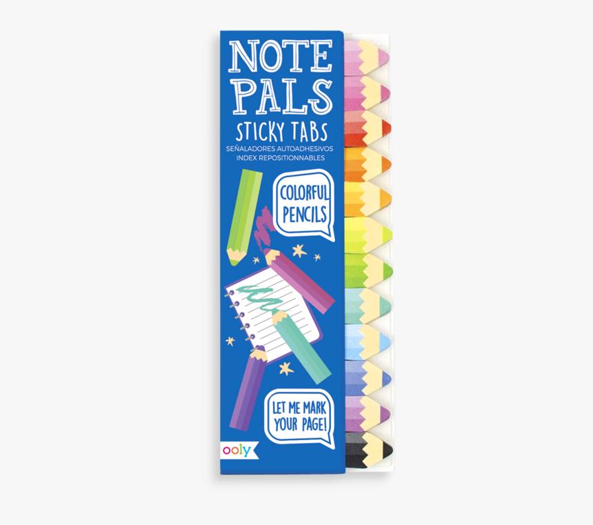 Note Pals Sticky Tabs, Colorful Pencils - Note Pals Sticky Tabs, HD Png Download, Free Download