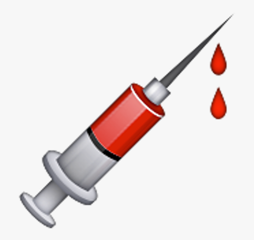 Syringe Clipart Blood Syringe - Syringe Emoji Png, Transparent Png, Free Download