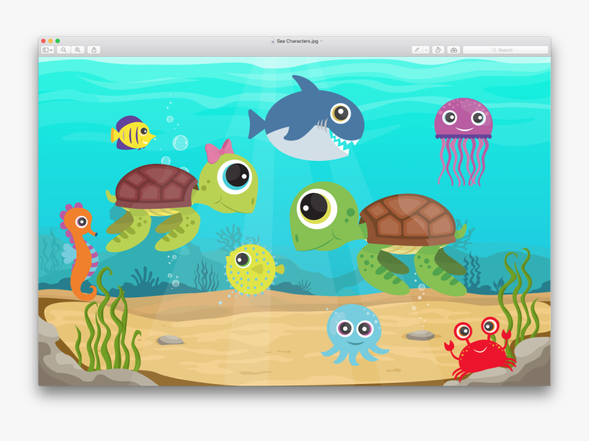 Cartoons Underwater Pond Landscape, HD Png Download, Free Download