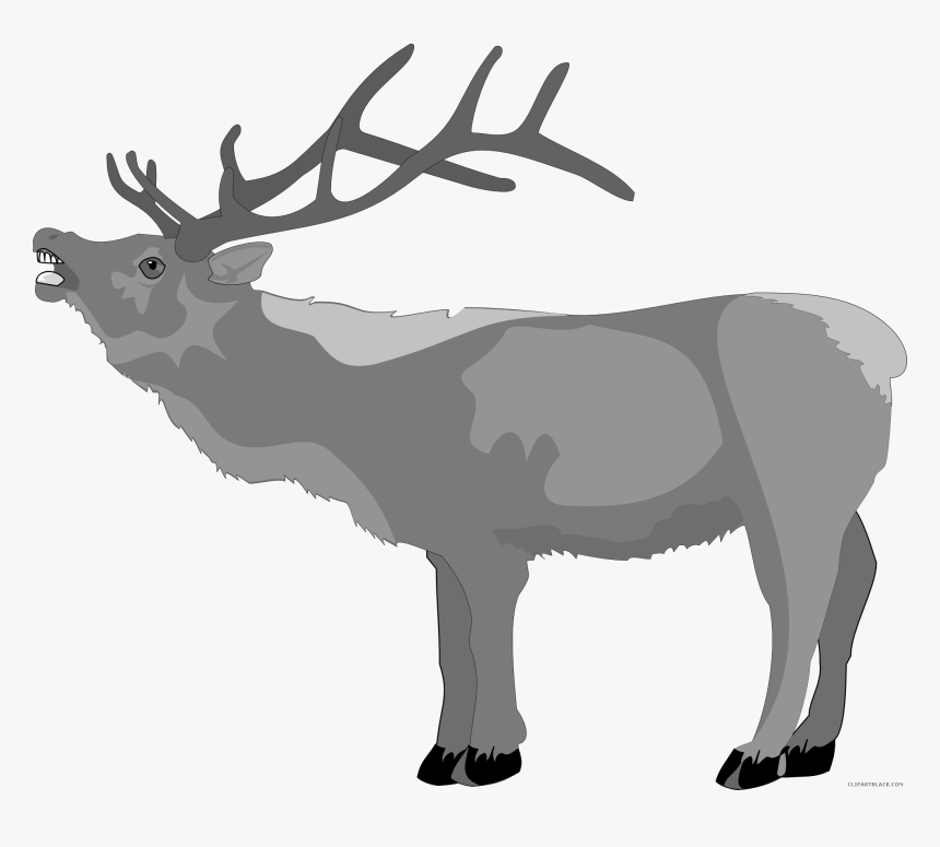 Art,illustration,line And Book - Reindeer Christmas Images Clipart Black And White, HD Png Download, Free Download