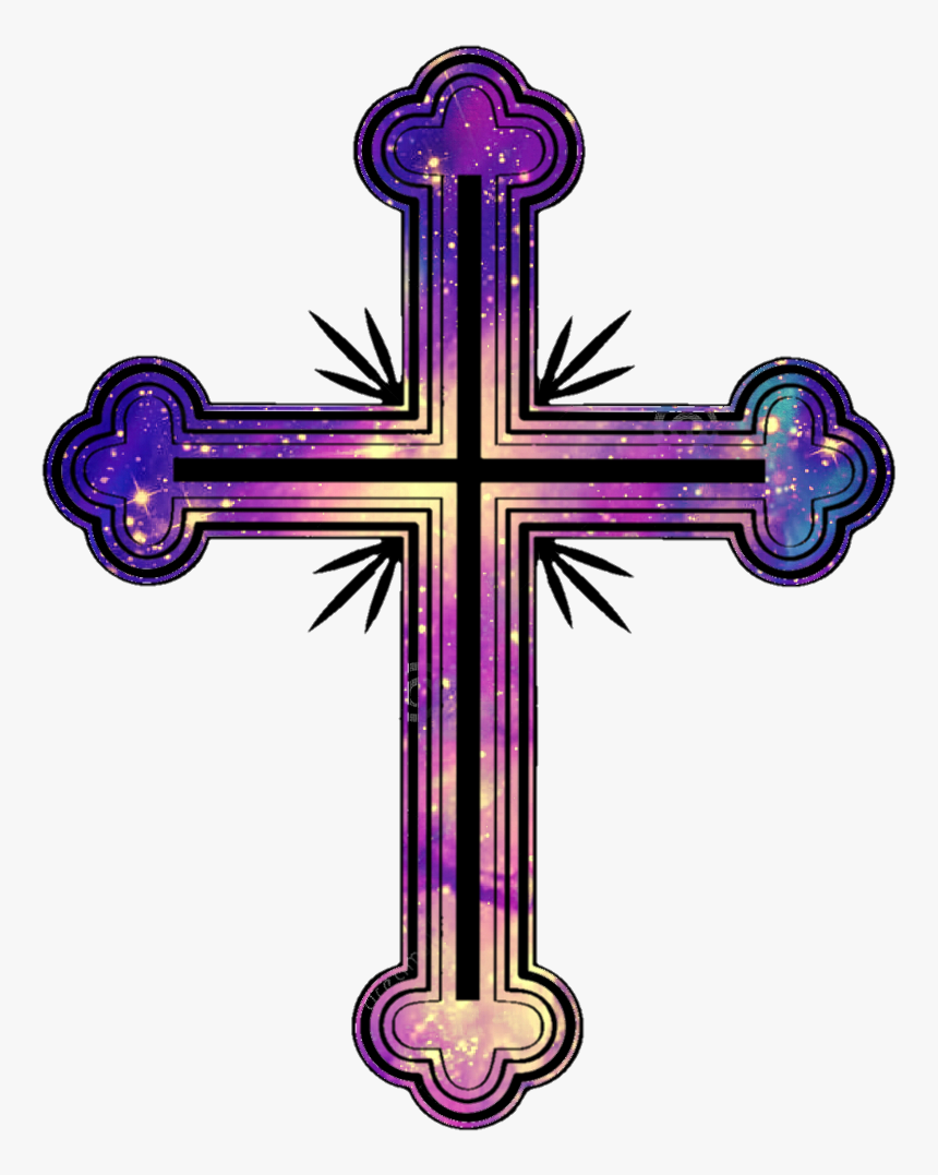 #cross #hipster #religious #religion #god #church #galaxy - Cross, HD Png Download, Free Download