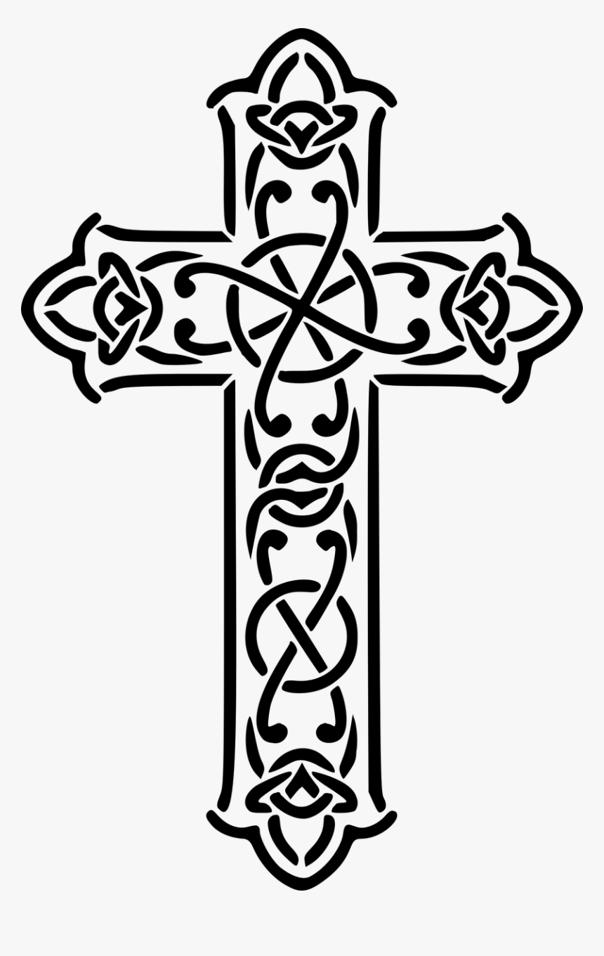 Crucifix Vector Wedding Cross - Celtic Cross Clipart Black And White, HD Png Download, Free Download