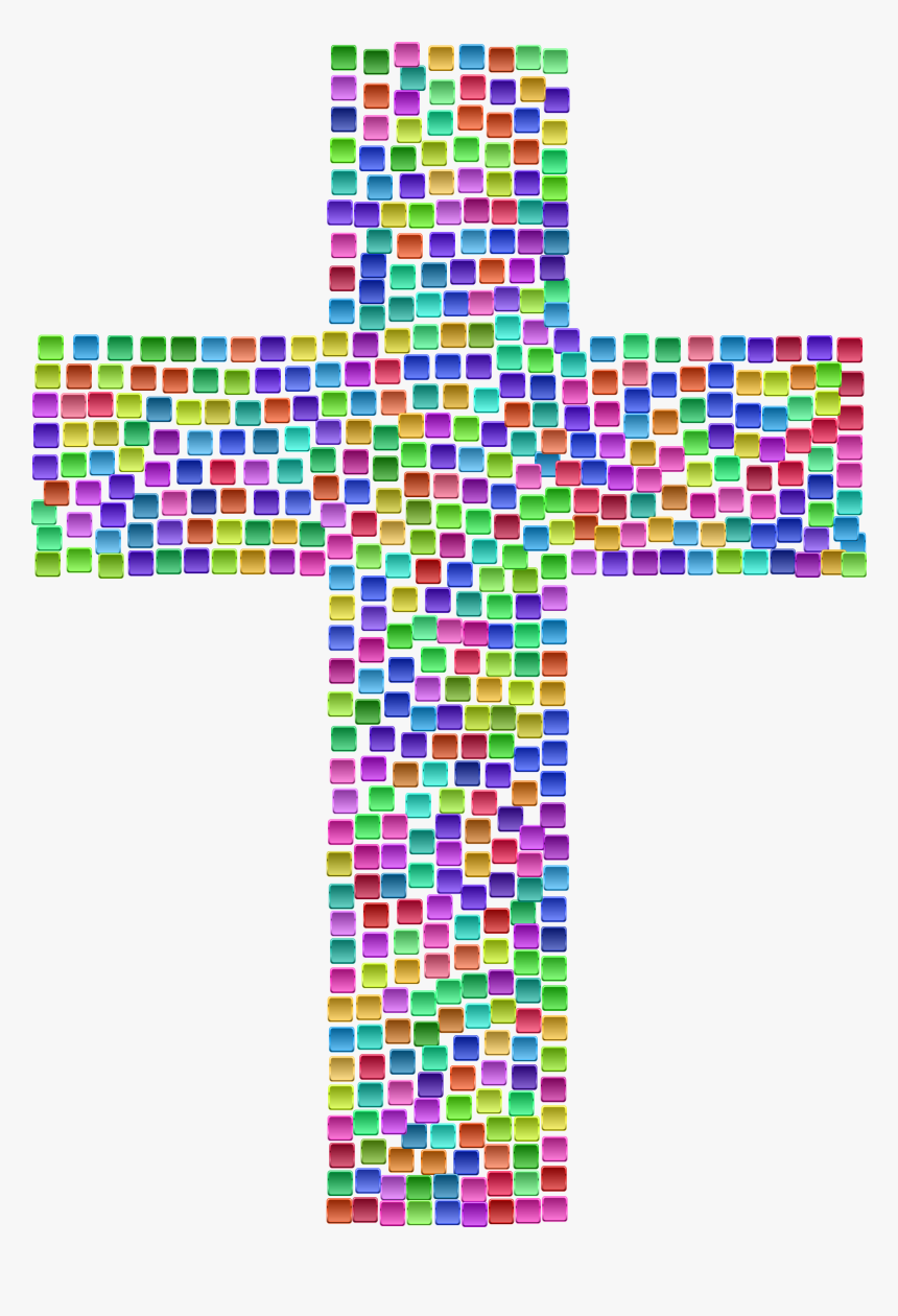 Prismatic Tiles Cross Clip Arts - Church Transparent Background Png, Png Download, Free Download