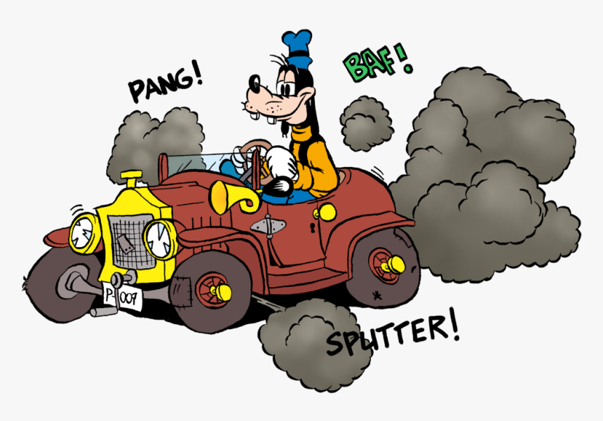 Transparent Careful Clipart - Goofy In A Car, HD Png Download, Free Download